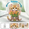 Xmas Acrylic Shaking Head 5D DIY Diamond Art Tabletop Decorations for Home (Cat)