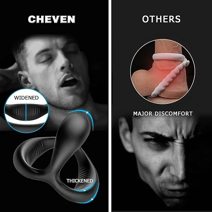 Silicone Sexual Ring Erection Enhancing Long Lasting  Y Training penis Ring with vibration function