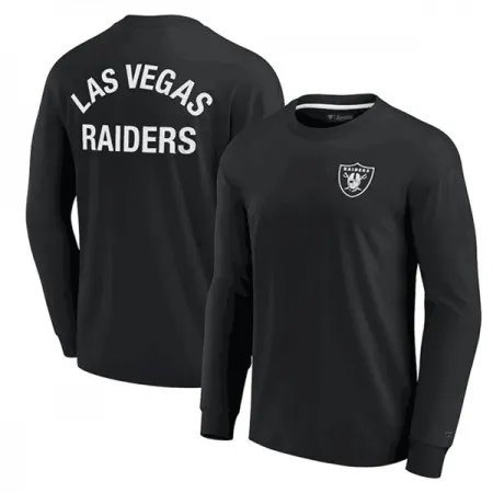 Men's Las Vegas Raiders Black Signature Unisex Super Soft Long Sleeve T-Shirt