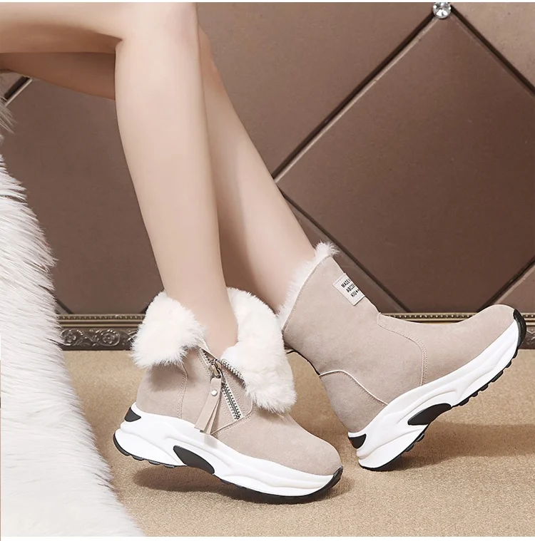 Warm Low Flat Casual Snow Boots