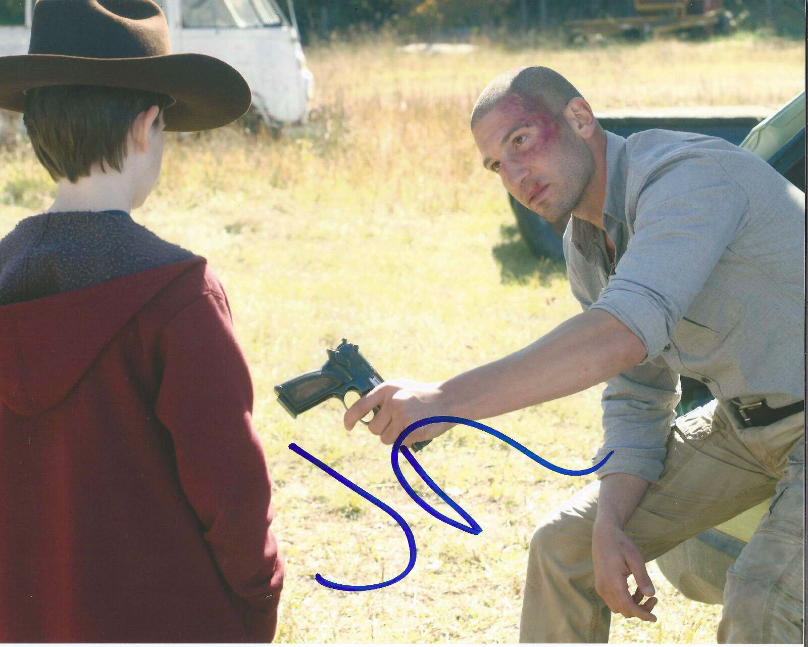 JON BERNTHAL HAND SIGNED AUTHENTIC THE WALKING DEAD 'SHANE' 8X10 Photo Poster painting 2 w/COA