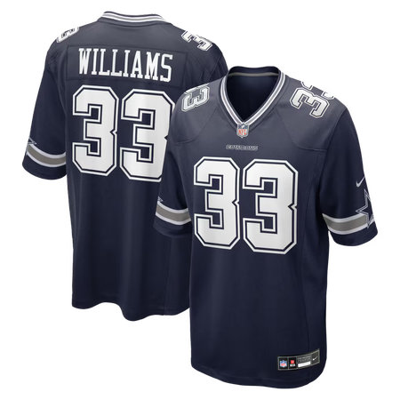 Youth Dallas Cowboys #33 Javonte Williams Nike Navy Team Game Jersey