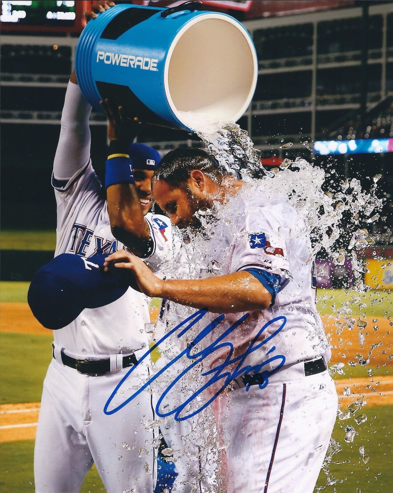 Signed 8x10 COLBY LEWIS Texas Rangers Autographed Photo Poster painting - COA