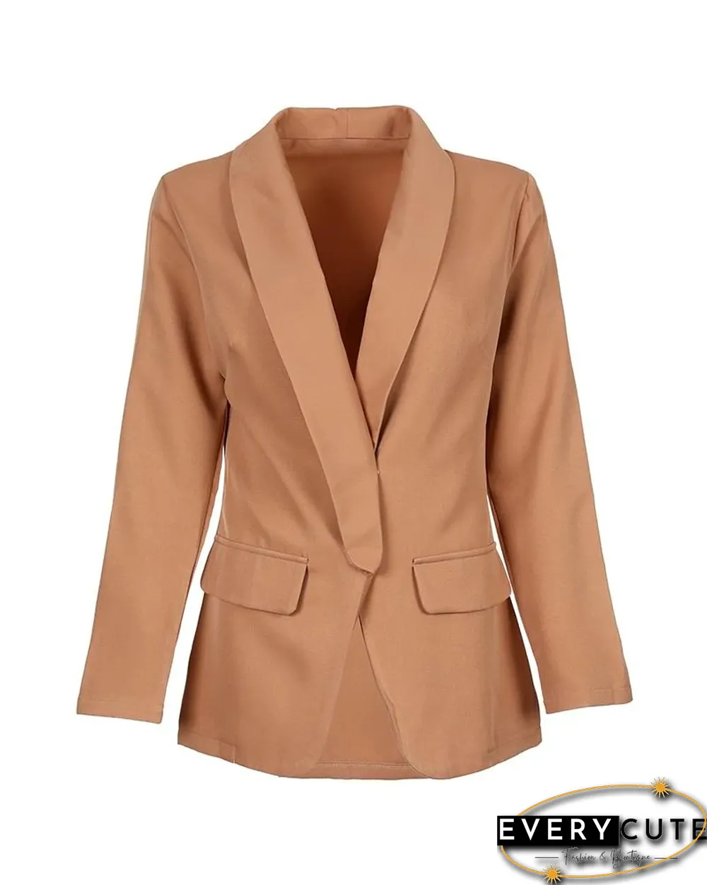 Long Sleeve Shawl Collar Flap Detail Blazer