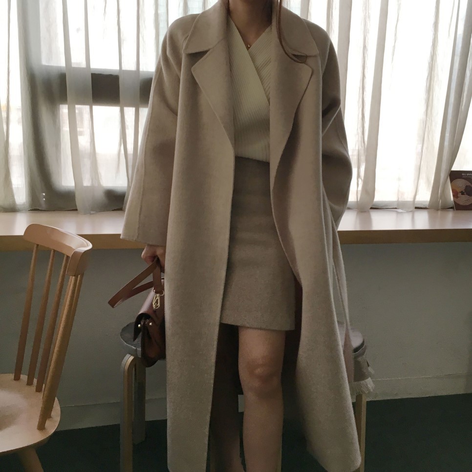 2000s fashion Double-Sided Cashmere Coat for Women 2024 New Small Mid-Length Autumn and Winter Elegant High-End Woolen Coat