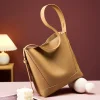 Plain Color Large Capacity Women's Shoulder Bag