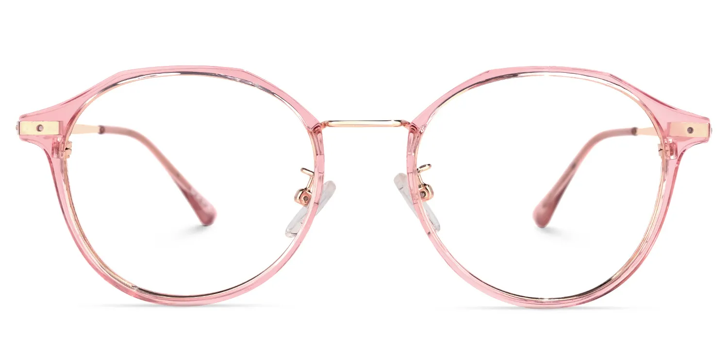 Letty Rosa Rund Brille Rosa
