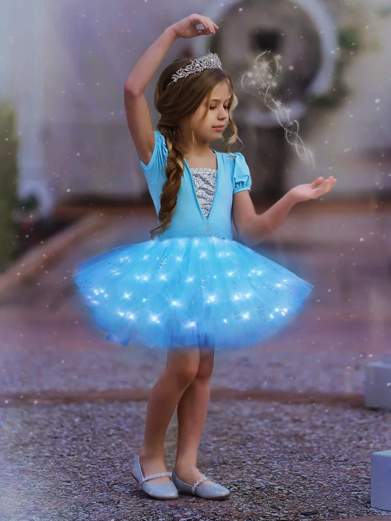 Light Up Little Girl Tutu Dress