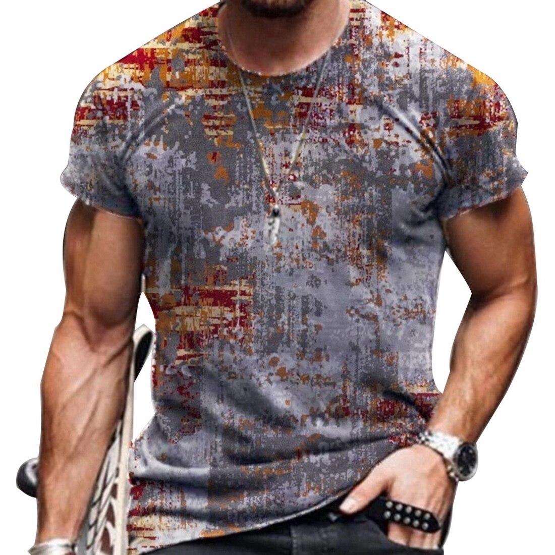 

Ethnic - 3D Printed Men T Shirt, Xxl, 501 Original