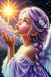 Luxury AB Velvet Diamond Painting Kit - Cute Girl
