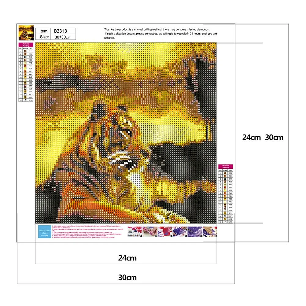 Diamond Painting - Full Round Drill - Tiger(30*30cm)
