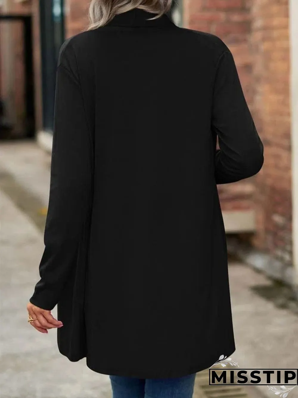 Women's Wrap Loose Casual Plain Coat