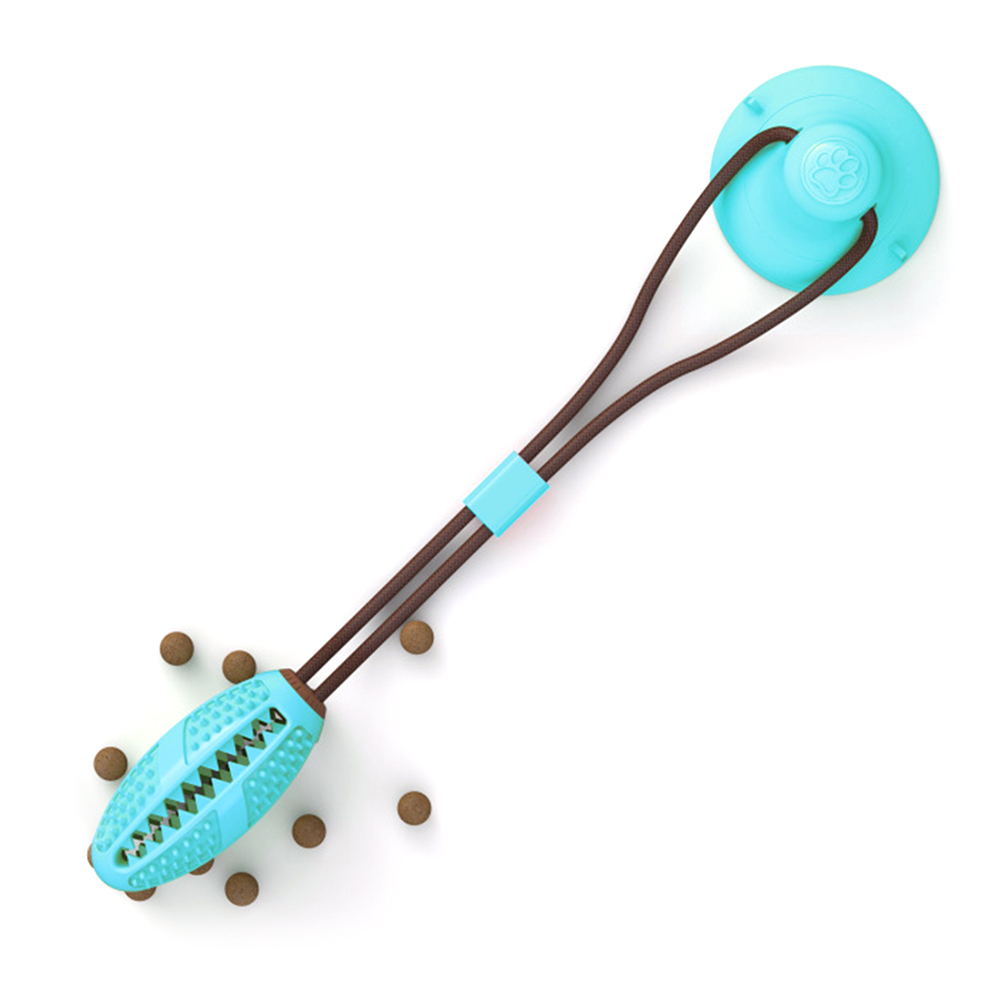 

Silicone Suction Cup Tug Ball Dog Chew Bite Tooth Cleaning Toy, Lake blue, 501 Original
