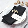 42 x 42cm Gentle Wedding Event Resturant Raw Edge Napkins