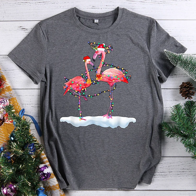 Flamingo christmas t shirt