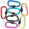 8cm Aluminum Carabiner D-Ring Key Chain Clip Camping Keyring Snap Hook Outdoor Travel Kit