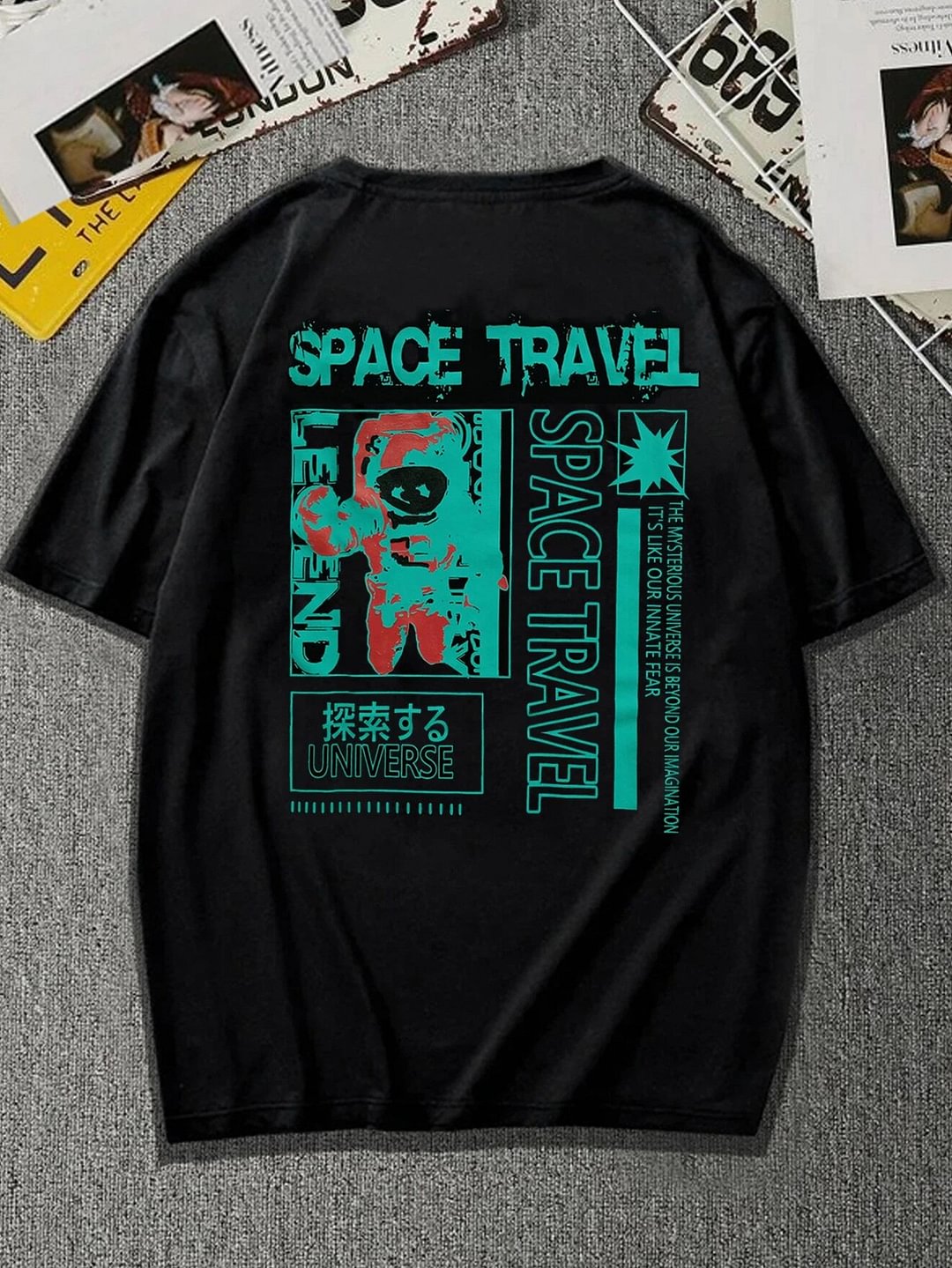 Space Travel Printed Men's T-Shirt in  mildstyles