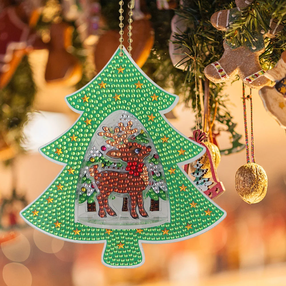 Diamond Painting Christmas Tree Hanging Ornaments