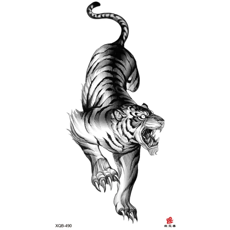 Sdrawing Full-arm Waterproof Tattoo Sticker Symbol Totem Animal Skeleton Small Arm Tattoo Sticker