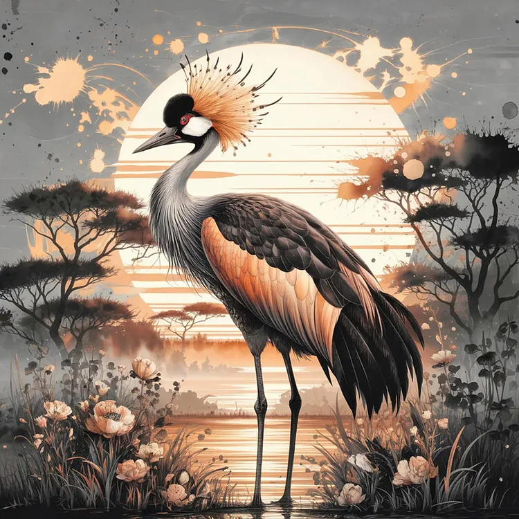 Crane - Full Round - Diamond Painting(40*40cm)