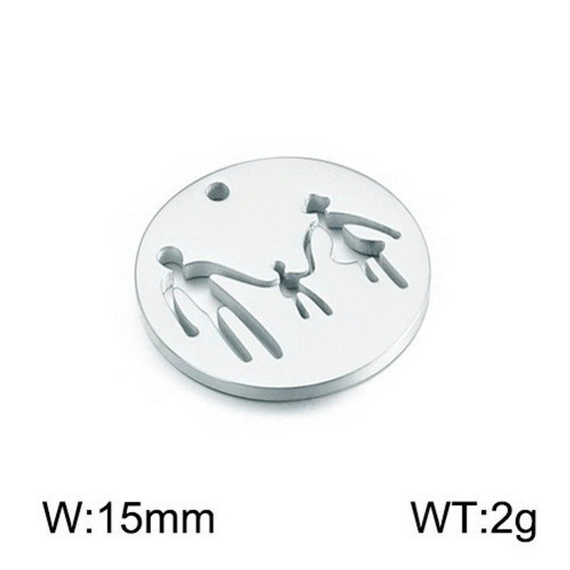 1 Piece Stainless Steel 18K Gold Plated Human Heart Shape