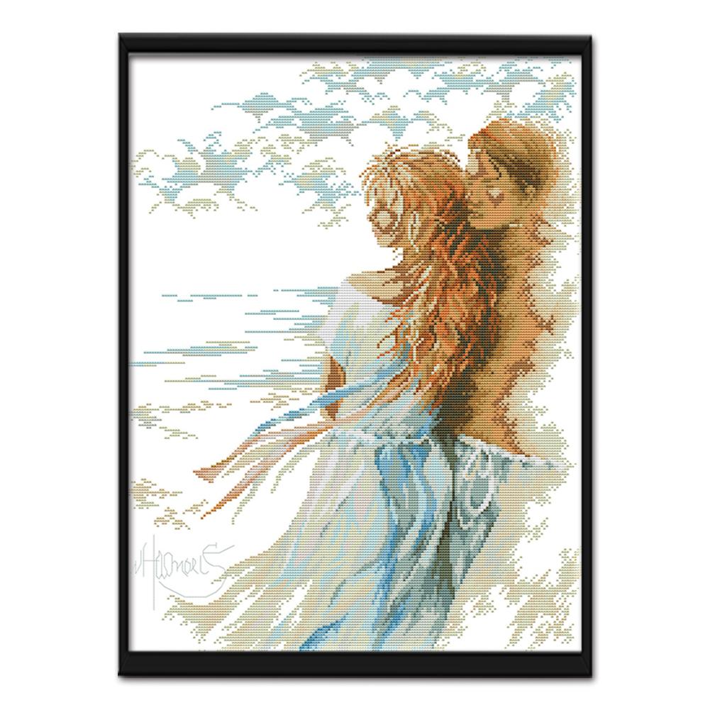 

Romantic Couple - 14CT Stamped Cross Stitch - 51*40cm, 501 Original