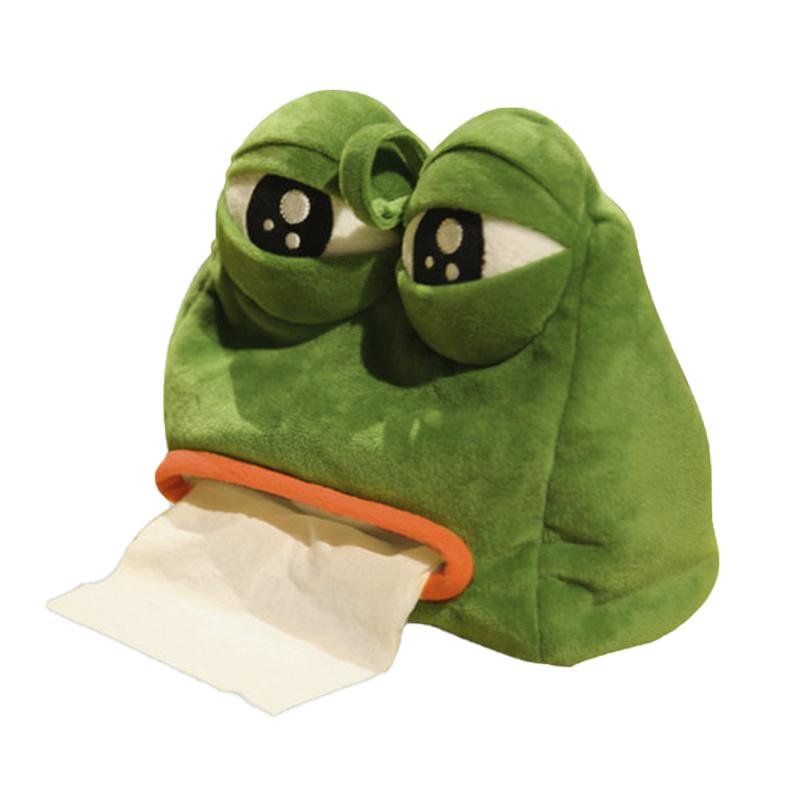 Sad Frog Tissue Box Paper Dispenser Home Office Paper Holder Decorations