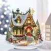 (US Local)Acrylic Christmas House Desktop Diamond Art Kits Diamond Painting Desktop Decors