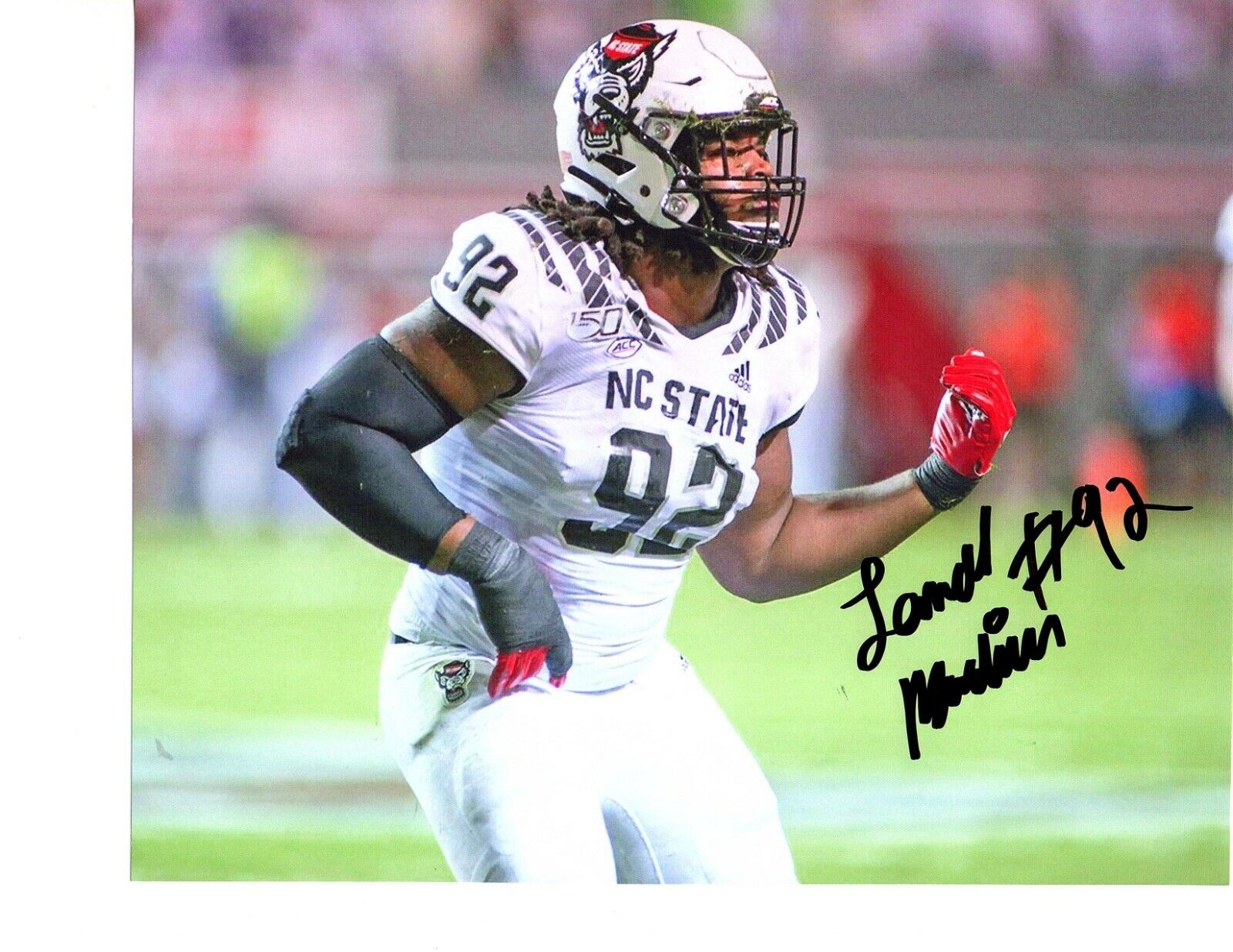 Larrell Murchison North Carolina State signed autographed 8x10 football Photo Poster painting c