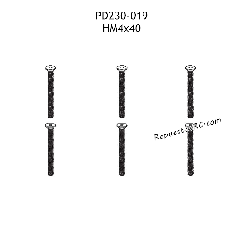 PD RACING TR10 Piezas Tornillo Set