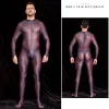 Mens Sexy Jumpsuit Oil Shiny Glossy Body Sculpting Underwear High Elastic Silky Open Zipper Pantyhose Transparent Bodystockings