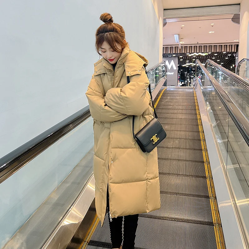 Toloer Thickness Down Cotton Clothes Korean Version Loose Long Knee Cotton-Padded Clothes 2024 Winter New Coat Ins Bread Clothing Tide-Outfit Ideas
