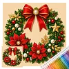 Christmas Needlepoint Kit 14CT Stamped Cross Stitch 30x30cm tapestrymarket