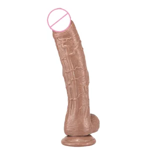 Extra-Long Thick Faux Penis for Female Manual Masturbation Experience