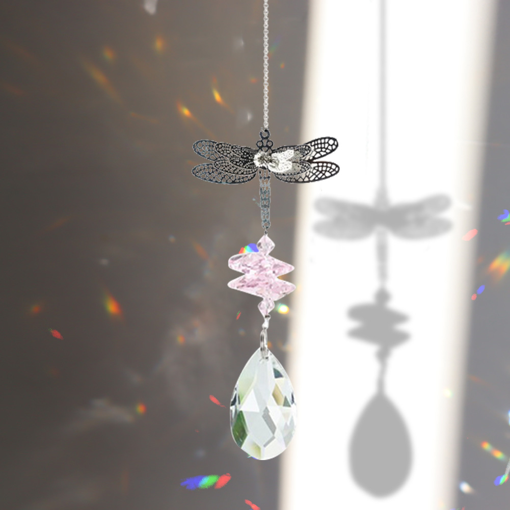 

Pink Dragonfly - Art Crystal Suncatcher, 501 Original