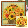 Sunflower Basket-11CT Stamped Cross Stitch 61*61cm/24.02*24.02in(Big Size) tapestrymarket