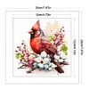 (Stamped/Counted) Flowers And Cardinals - 18CT Cross Stitch 20*20cm/7.87*7.87in