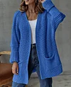 Solid Color Loose Knit Cardigan Sweater