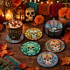 8pcs Full Drill DIY Gem Art Diamond Painting Set Halloween(Skull)