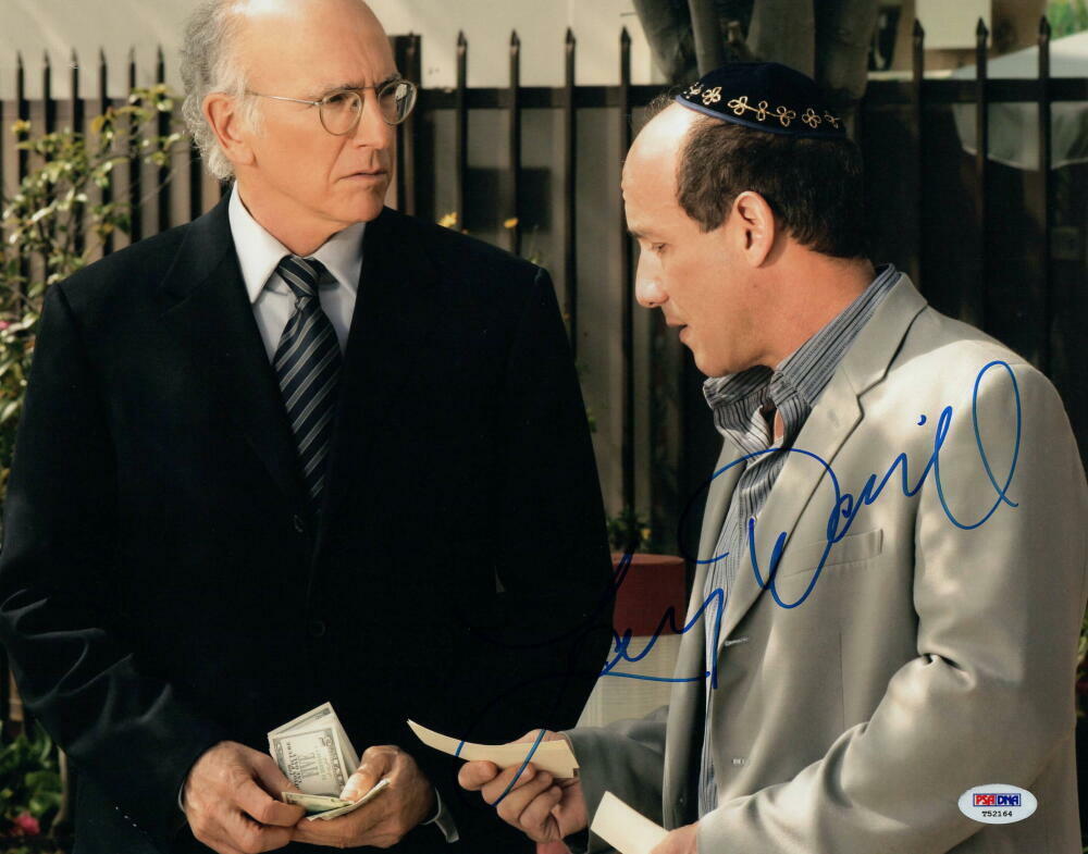 LARRY DAVID SIGNED AUTOGRAPH 11X14 Photo Poster painting C - SEINFELD, CURB YOUR ENTHUSIASM, PSA