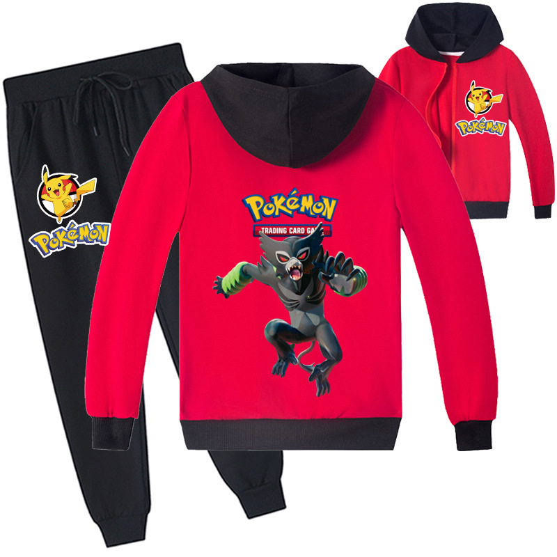 Mayoulove Pokémon Tracksuit Set - Perfect for Boys and Girls who Love Pikachu and Ash - Soft and Comfortable Fabric - - Available in All Sizes and Colors - Order Now!-Mayoulove