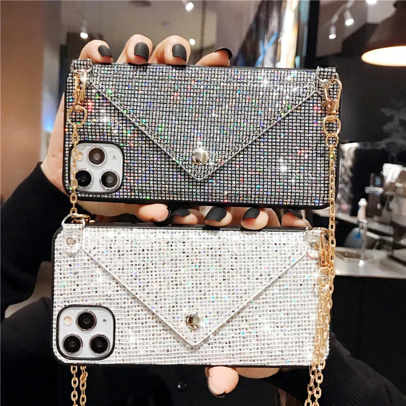For iPhone 13/14 Luxury Flash Wallet Phone Case