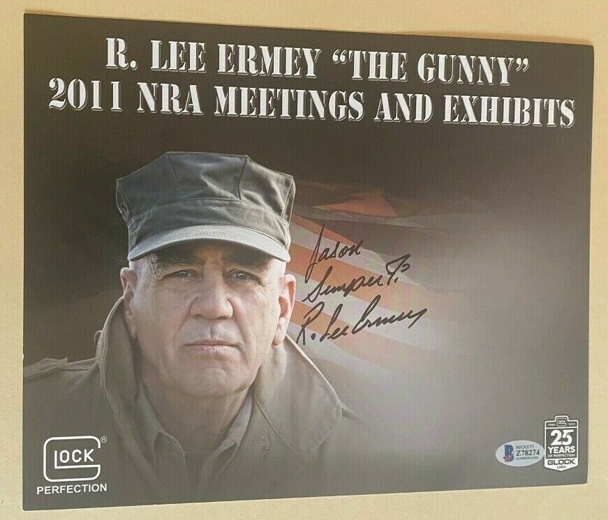 R Lee Ermey signed autographed 8x10 Photo Poster painting Full Metal Jacket NRA Beckett COA