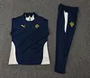 2025-2026 Portugal Half-Pull Training Suit Royal Blue Football Shirt Set