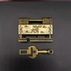 Auspicious old-fashioned lock, metal Kirin small copper lock, mini mechanism lock