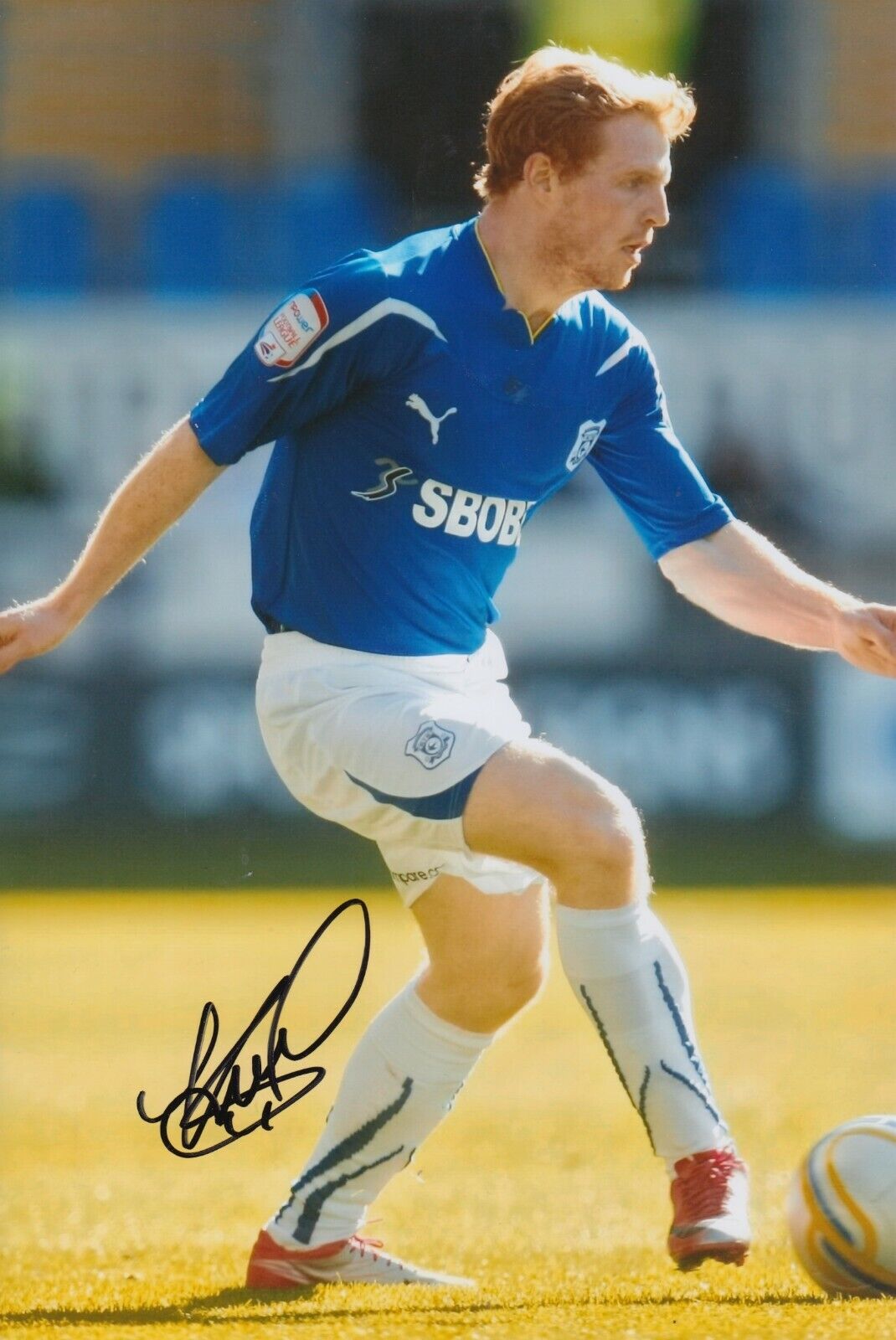 Chris Burke Hand Signed 12x8 Photo Poster painting - Cardiff City - Football Autograph.