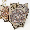 135-Piece Morandi-Colored Cat Shaped Wooden Jigsaw Puzzle
