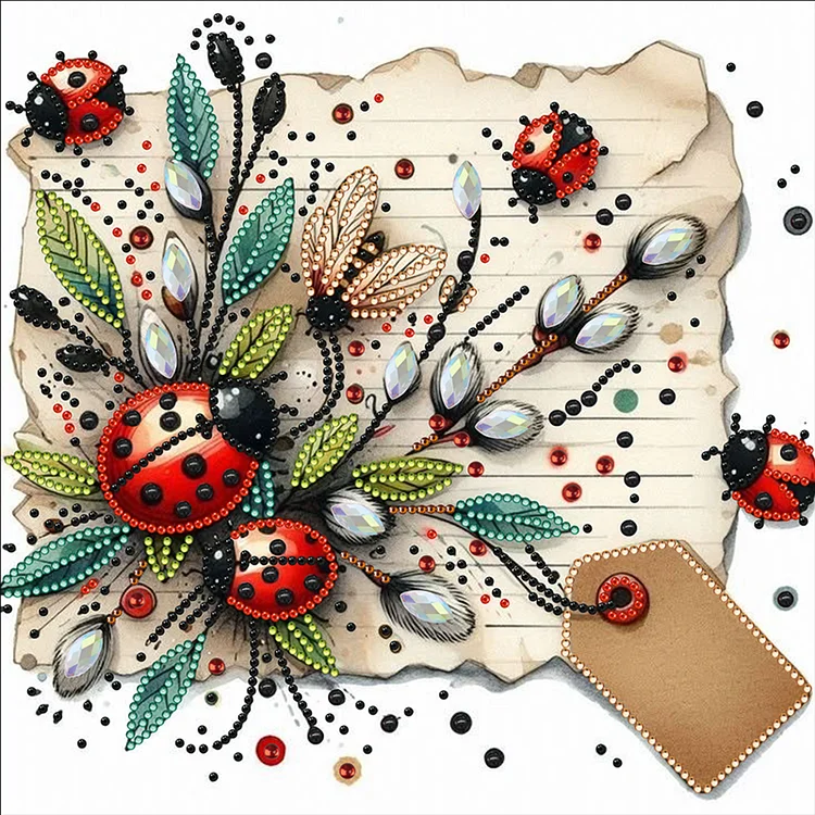 Ladybug 30*30cm(canvas) Special Shaped Drill Diamond Painting gbfke