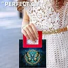 Sac &agrave; main DIY peinture en diamant avec poign&eacute;e carr&eacute;e, sac fourre-tout en peinture en diamant, kits de tote fourre-tout polyvalents, peintures en diamants, sacs &agrave; main cr&eacute;atifs pour femmes, cadeau artisanal pour filles (papillon en disque)