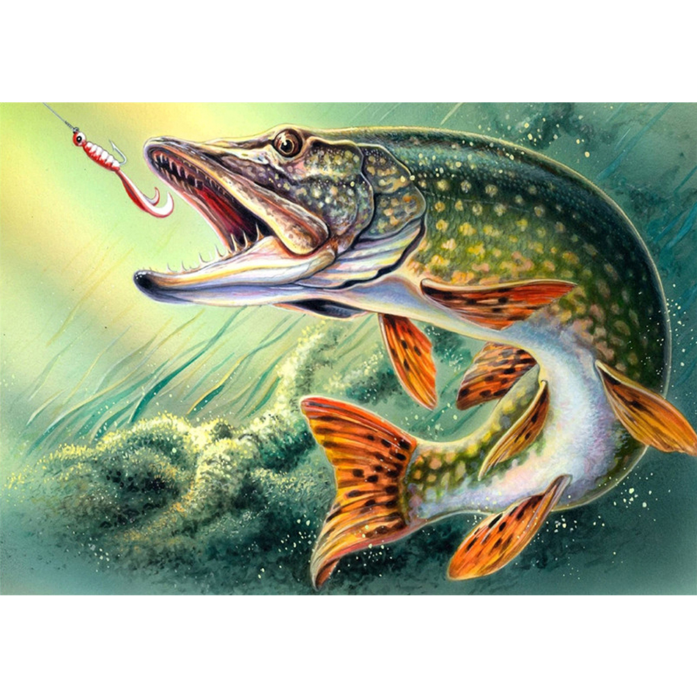 

(Multi-Size) Fish - Round/Square Drill Diamond Painting - 40*30CM, Square diamond 40*50cm, 501 Original